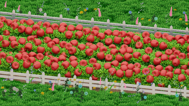 Apple orchard ready to harvest